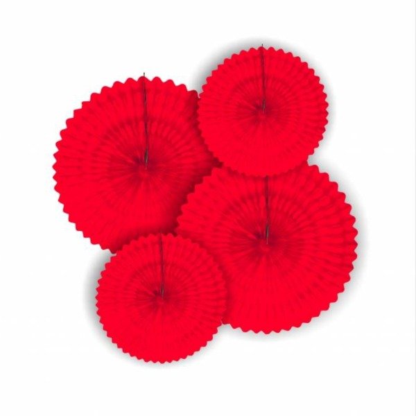 Producto - Kit adorno medallones color rojo x4