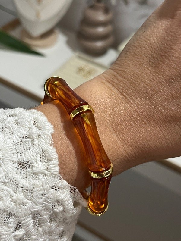 Producto - Brazalete boho bambú café - 1