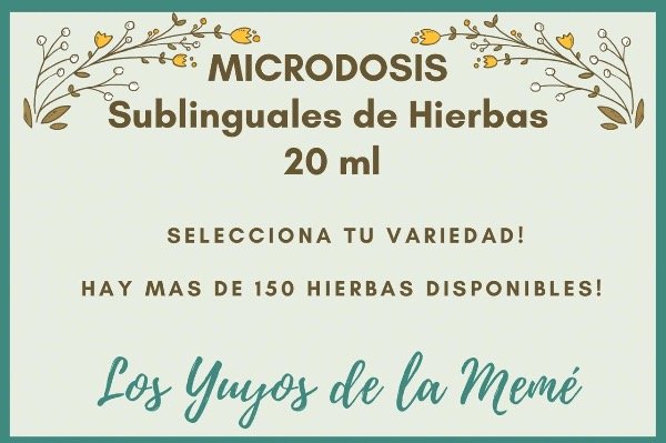 Producto - Microdosis de Hierbas, Frasco Gotero 20 ml. Gotitas sublinguales