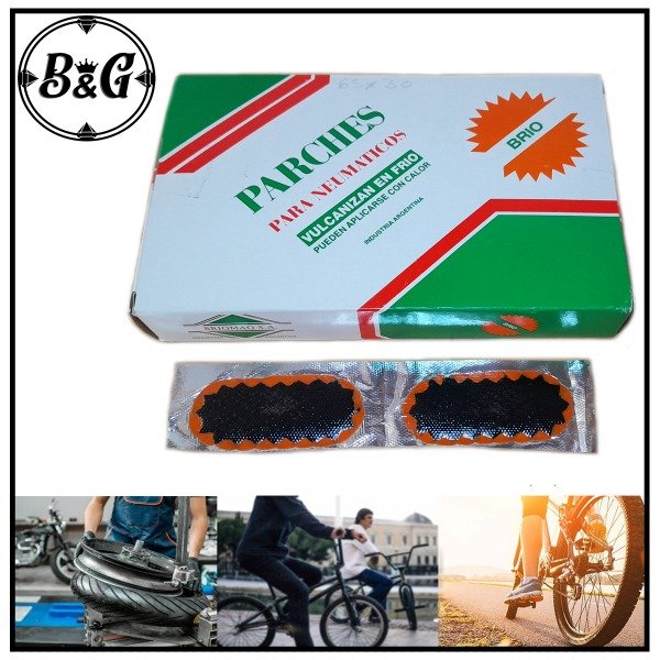 Producto - Parches BRIO 65X30mm Camaras de Bicicleta/Moto EXCELENTE CALIDAD!!! (UNIDAD)