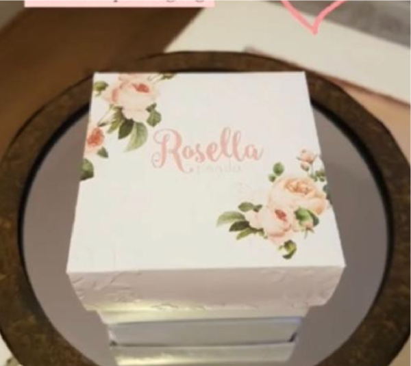 Producto - 25 Cajas Estambul Personalizadas. Interior para Aros (7 x 7 cm alto 5 cm)