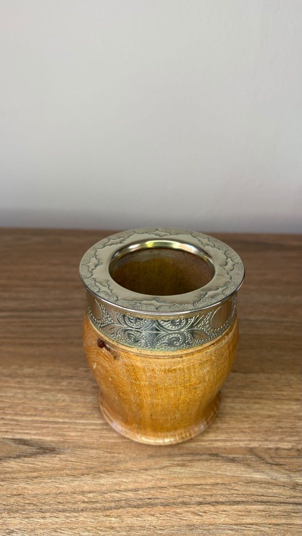 Producto - Mate Imperial de Algarrobo con Virola de Alpaca Cincelada - 1