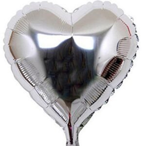 Producto - Corazón plateado x 10