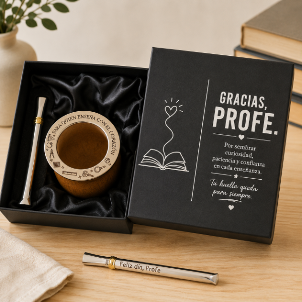 Producto - Box Día del Profesor Mate Camionero + Bombilla