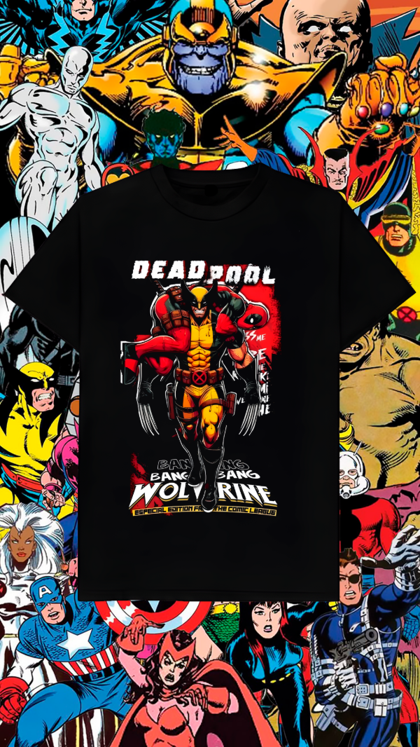 Producto - Remera de algodon wolverine y dead pool