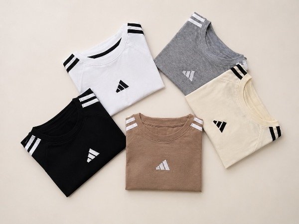 Remera crop con logo bordado