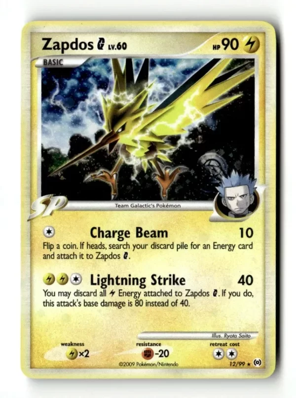 Producto - Zapdos G Holo Rare Holo Arceus 12/99 NM Pokémon TCG