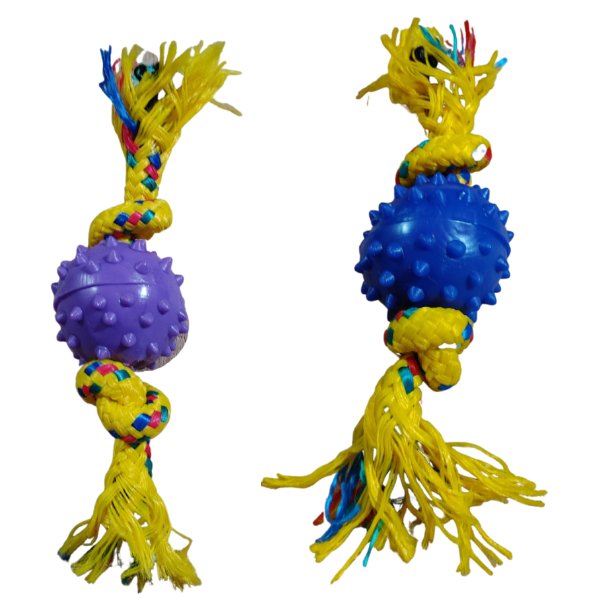 Producto - Pelota Mini Con Soga Y Puas Para Perros Pequeños Dental - 2