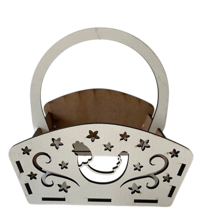 Producto - PACK 10 CESTA CALADA GALLINA SURT 15X15 CM