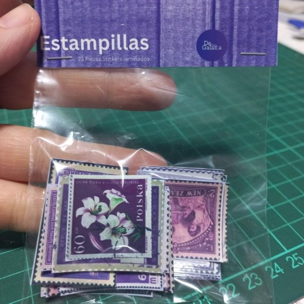 Producto - Pack stickers estampillas Mundo x23u.