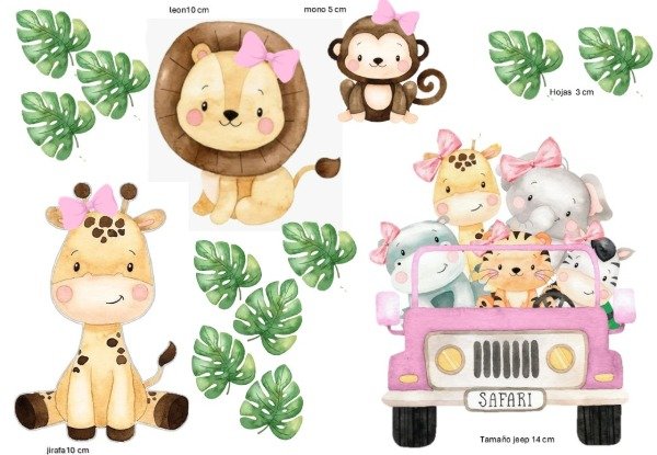 Producto - LAMINA ANIMALITOS DEL BOSQUE ZAFARI LA TORTA NENA