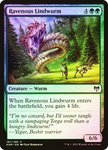 Producto - Ravenous Lindwurm Foil  Kaldheim