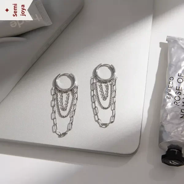 Producto - Aros Chains Silver