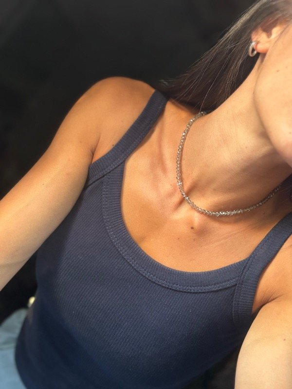 Producto - Collar Cristal gris