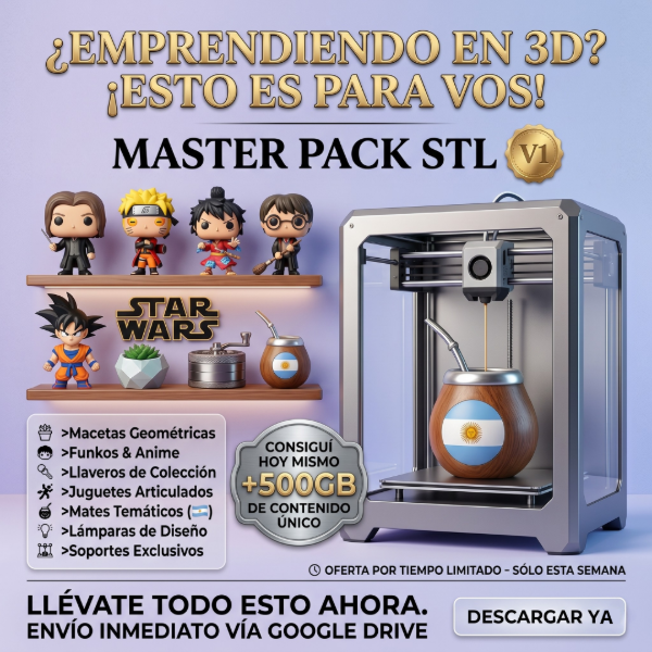 Producto - N38: MEGA PACK DE ARCHIVOS STL v1! (+330GB de contenido)!