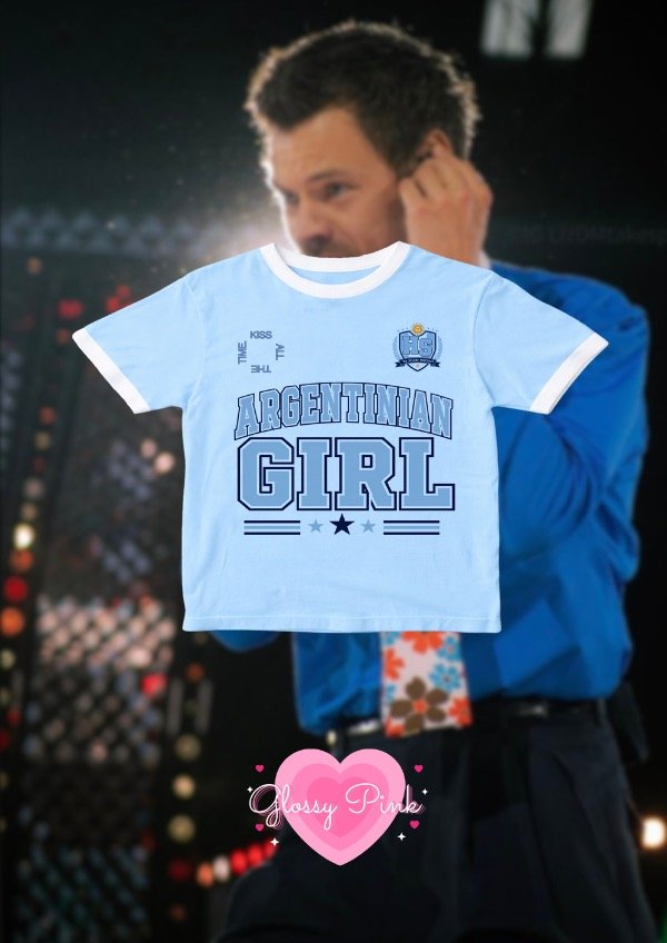 Producto - Baby Tee Argentinian Girl deportiva - DTF
