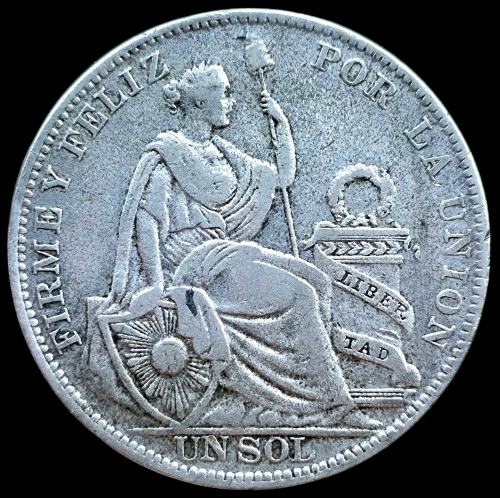 Producto - Peru 1 Sol 1925 Libertad sentada Km#218 VF
