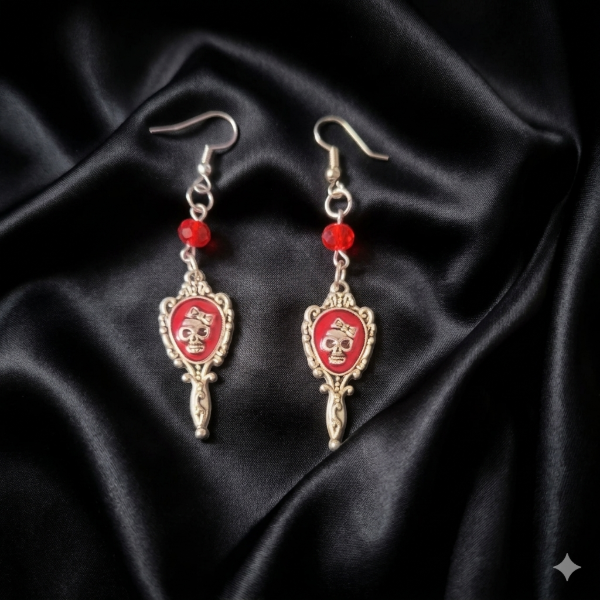 Producto - Aros góticos espejo skull