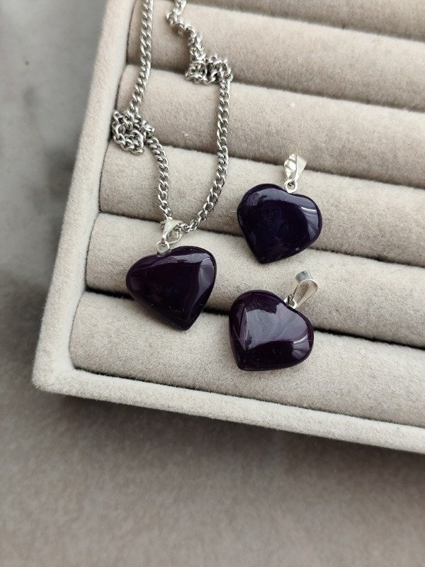 Producto - Collar Mini corazón violeta