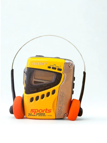 Producto - Auriculares Para Walkman Tipo Vincha Naranjas