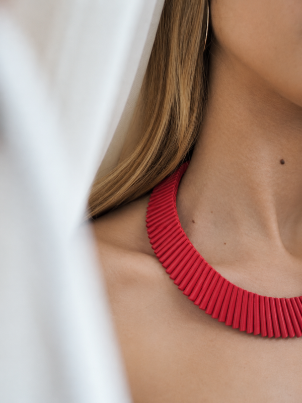 Producto - Collar Plissé Rojo