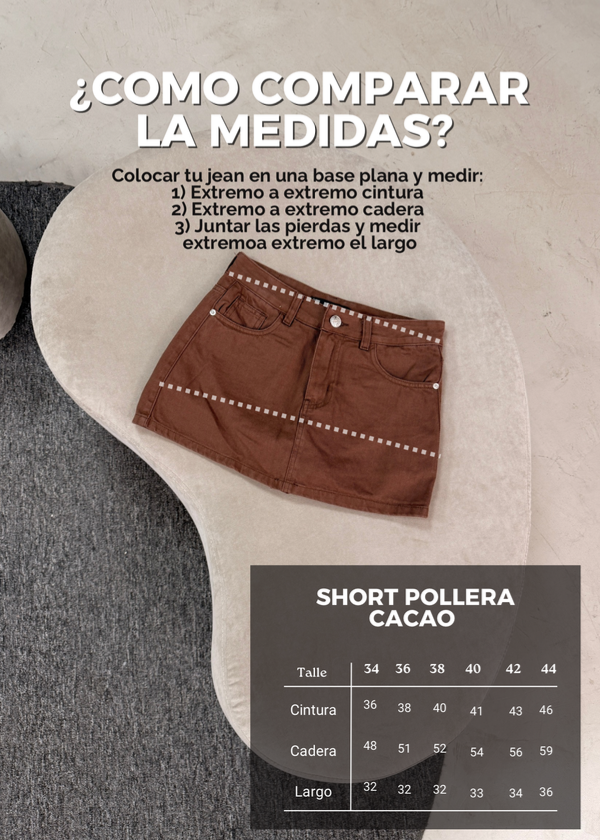Producto - Short Pollera Cacao - 3