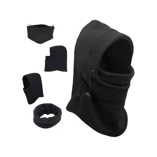 Producto - Pasamontañas manta polar negro unisex