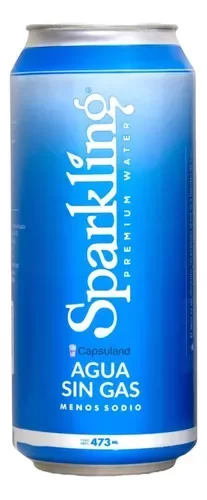 Producto - agua mineral sparkling sin gas lata 6x 473 ml