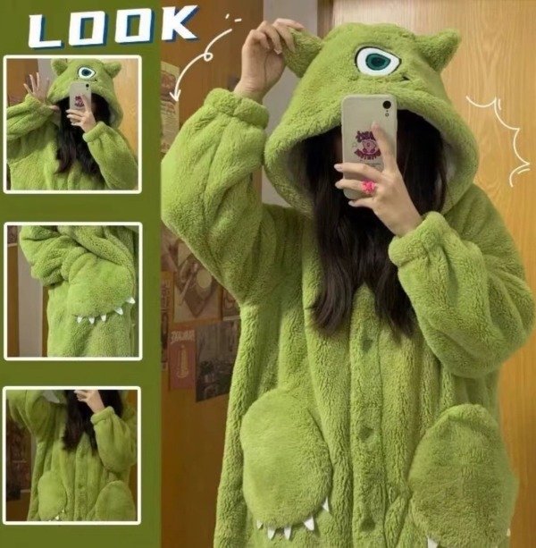 Producto - Bata infantil  larga con gorra verde