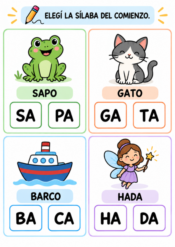 Producto - LEO, UNO Y ESCRIBO: Cuadernillo de Alfabetización Inicial y Recortables - 4