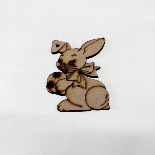 Producto - Conejito Saltarin de Pascuas con huevo para pintar MDF 8 cm