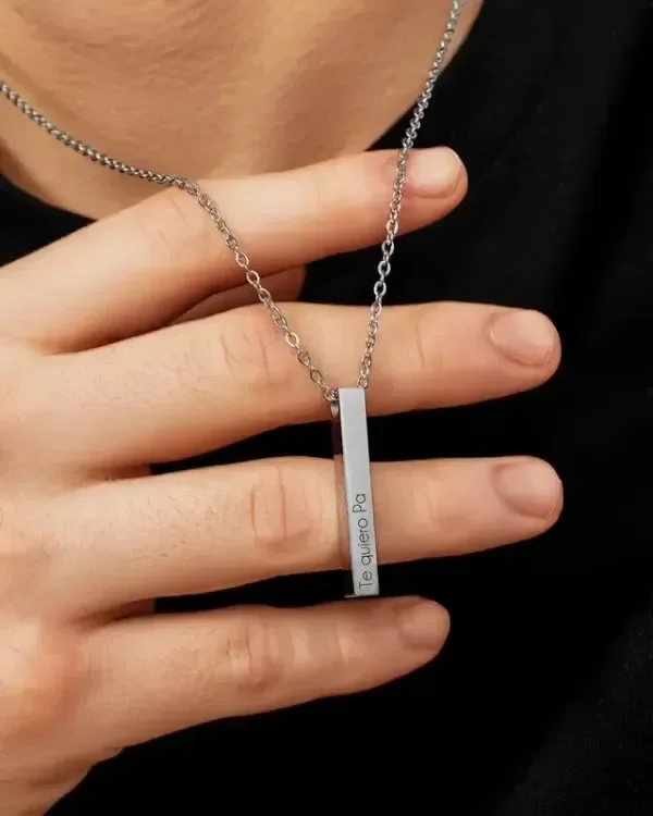 Producto - Collar Acero Recuerdo (Nombres, Símbolos, Fecha, Etc.) 3 o 4 grabados