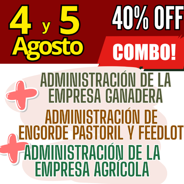 Producto - COMBO 3 CURSOS: Admin Ganadera + Engorde Pastoril y Feedlot + Admin Agrícola - 0