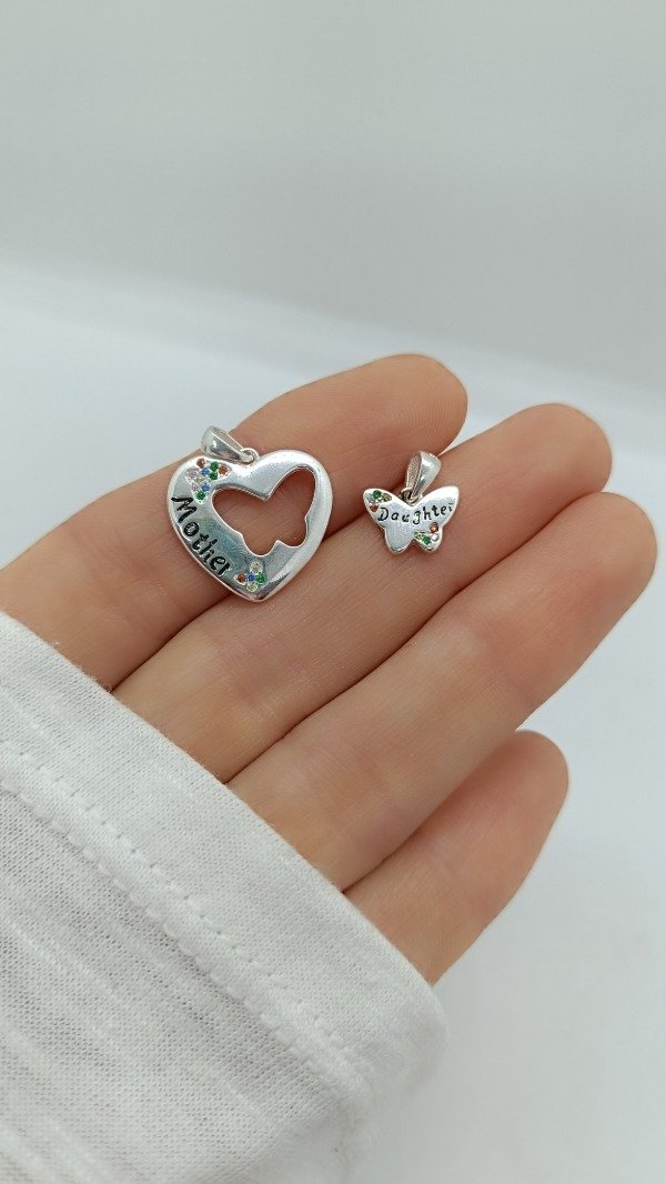 Producto - Dije Mariposa doble "Madre e Hija"