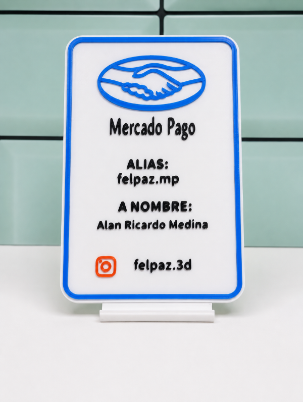 Producto - Placa personalizado Mercado Pago