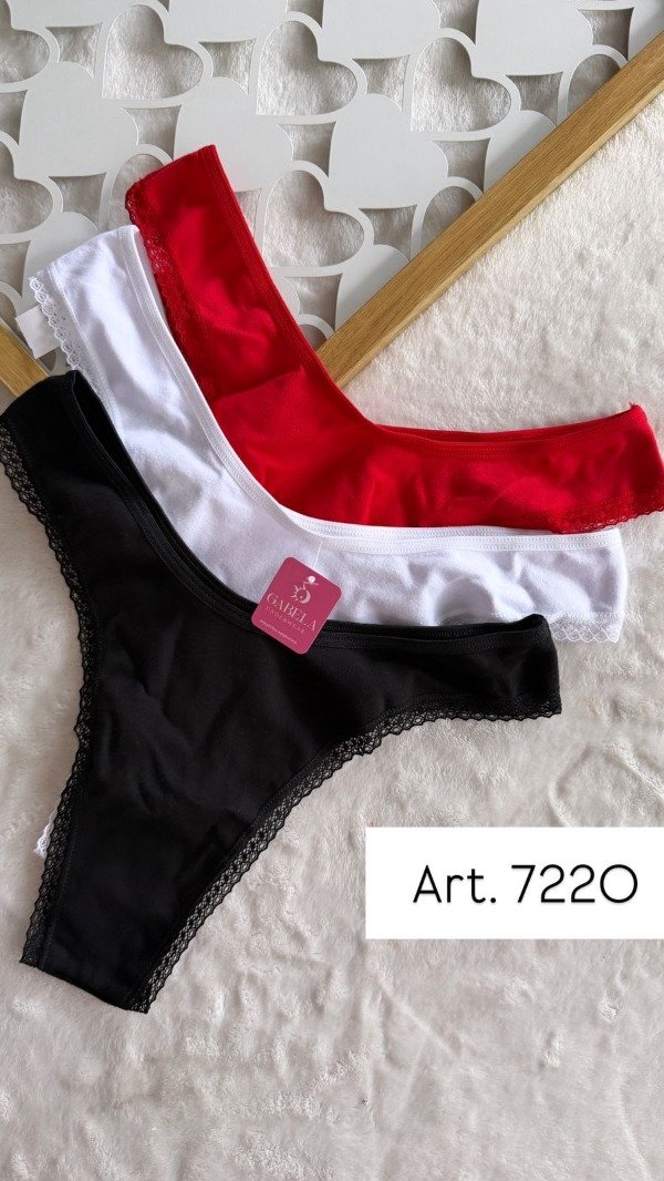 Producto - Colaless en "V" con puntilla algodón