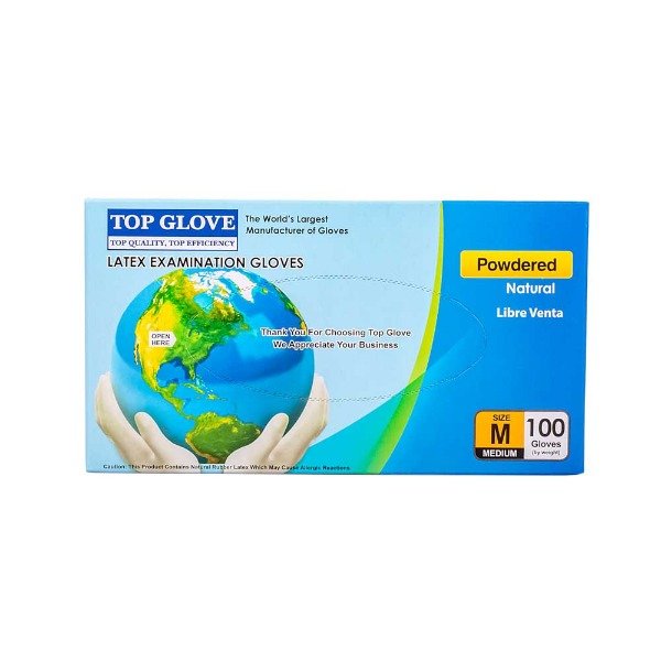Producto - GUANTES DE LATEX DESCARTABLES ( S, M, L, XL) x100 Unidades - 1