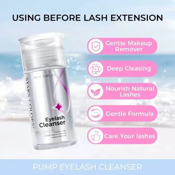 Producto - Lash Shampoo Eyelash Cleanser 100ml. - Stars Colors envase con tapa dosificadora - 3