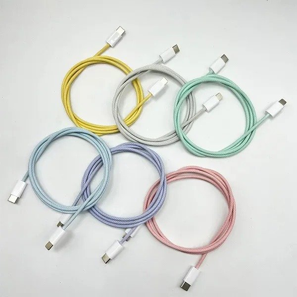 Producto - Cable para Iphone 16 USB c a USB c Mallado SX 120 Lila - 4