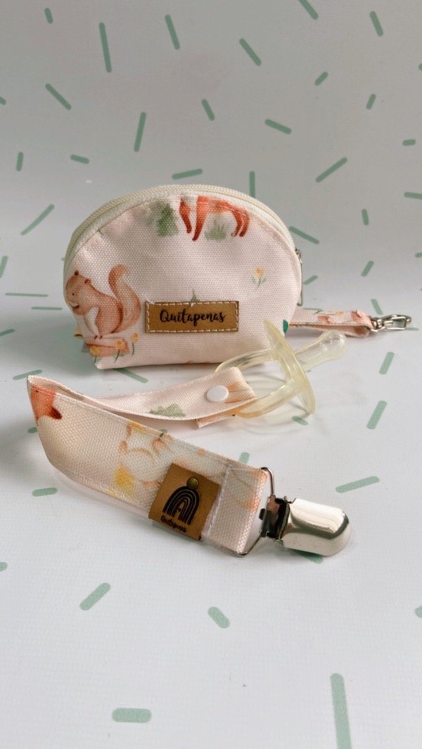 Producto - Guardachupete + Portachupete Estampa Animalitos del Bosque