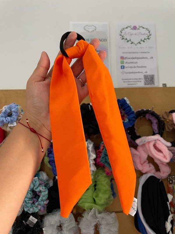 Producto - Coletero lazo naranja liso