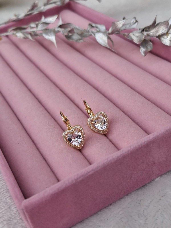 Producto - Aros de corazón shine