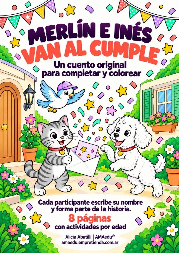 Producto - EL CUMPLE MÁGICO DE MERLÍN E INÉS (Pack Imprimible - 4 Propuestas) - 3