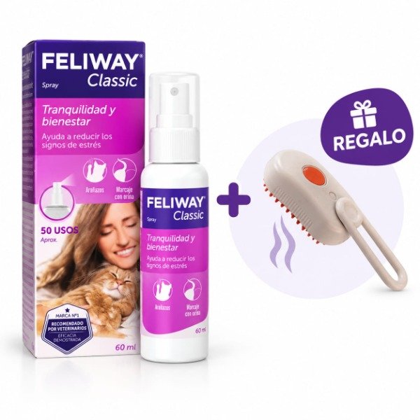 Producto - Feliway Spray 60+ cepillo a vapor de regalo!