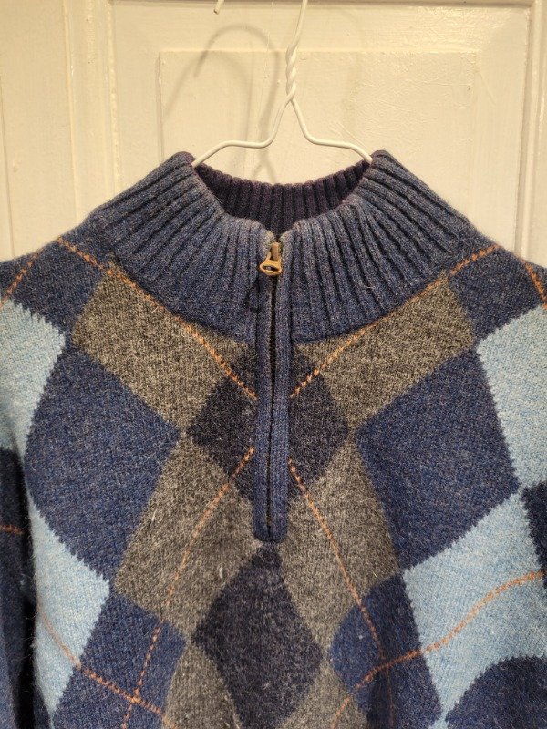 Producto - Sweater LURISIA azul medio cierre con rombos Talle XL - PRECIO: 45X - 2