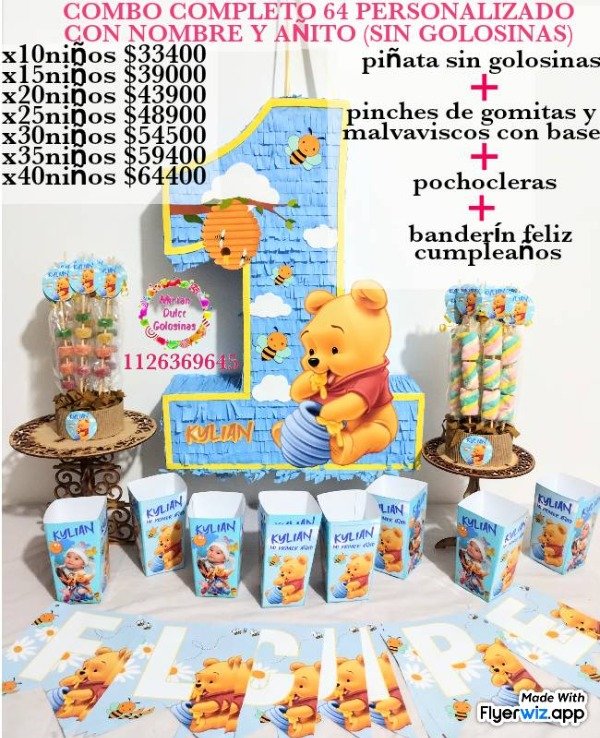 Producto - Combo completo 64 Winnie pooh