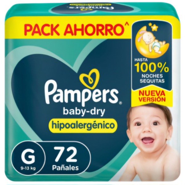 Producto - Pañales Pampers Babydry G72