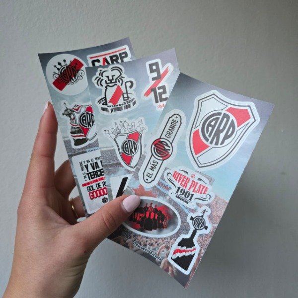 Producto - Planchas de stickers River Plate