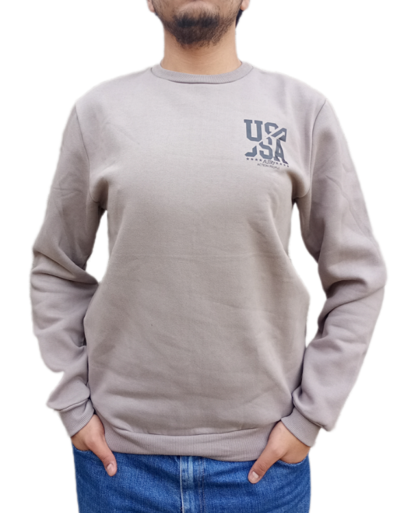 Producto - BUZO ALGODON FRISADO CON ESTAMPA - Gris