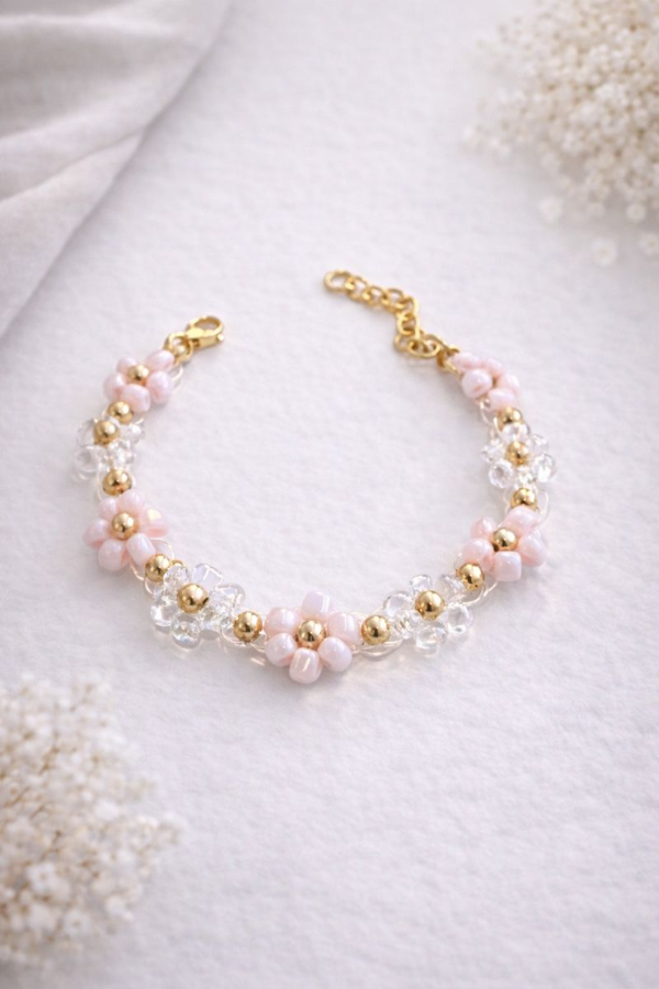 Producto - Pulsera de Flores Bianca - Rosa combinada